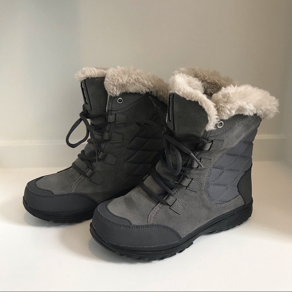 Columbia Other - Kids Columbia Gray Fur Lined Winter Boots 4